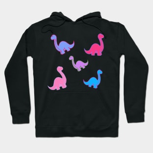 Multicolored dinosaurs for creativity Hoodie